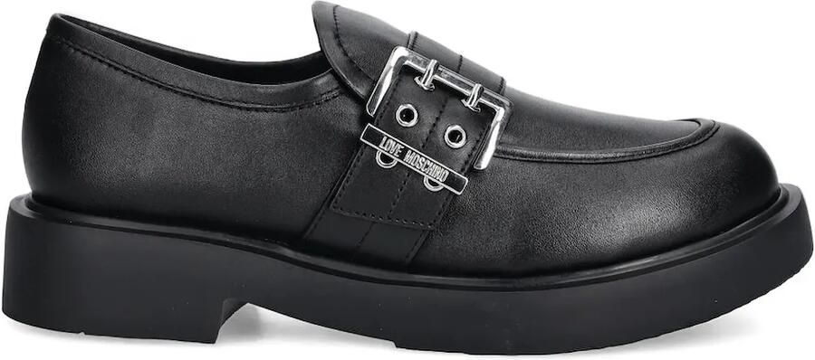 Love Moschino Loafers met gesp Zwart