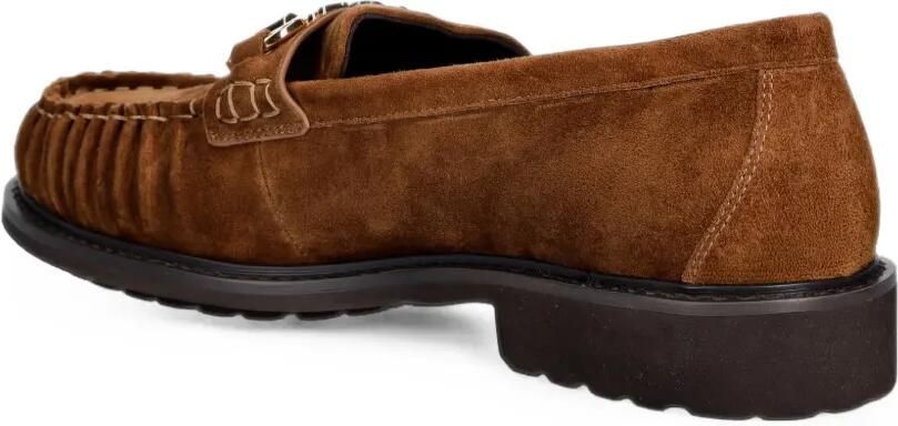 Love Moschino Loafers met logo-plakkaat en plooien Bruin - Foto 3