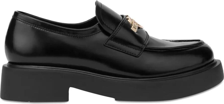 Love Moschino Loafers met logoplakkaat Zwart