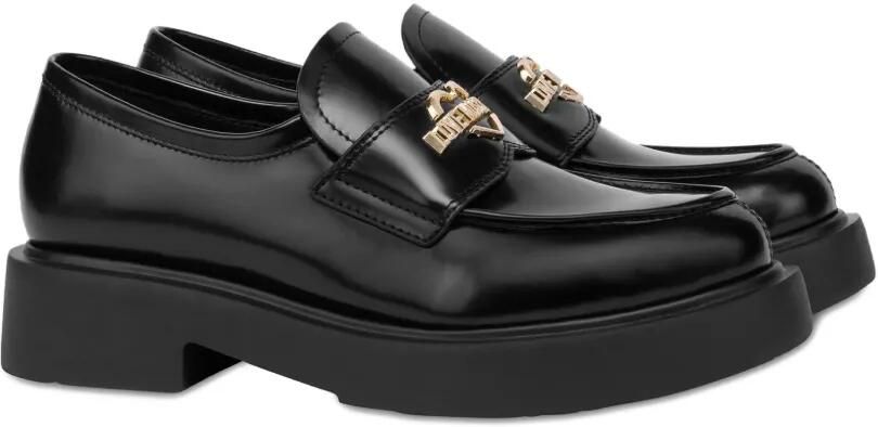 Love Moschino Loafers met logoplakkaat Zwart - Foto 3