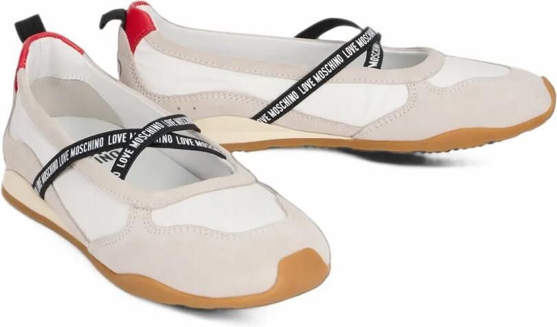 Love Moschino Ballerina's verfraaid met logo Beige - Foto 2