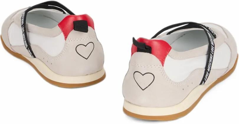 Love Moschino Ballerina's verfraaid met logo Beige - Foto 3