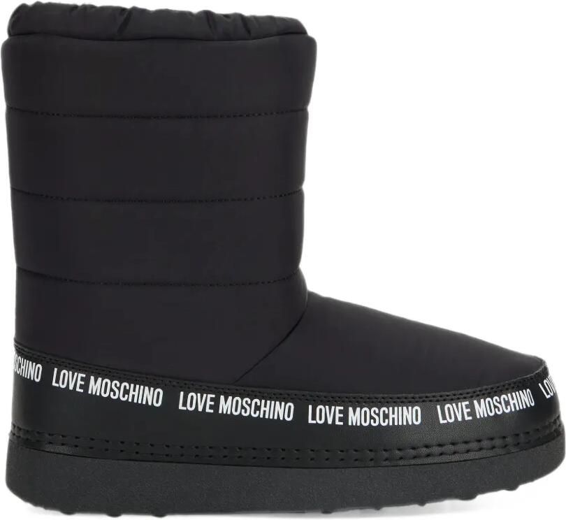 Love Moschino logo-embellishment boots Zwart