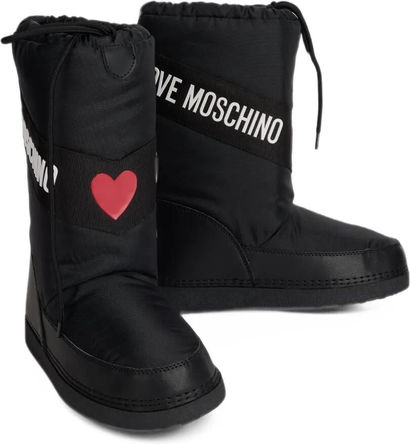 Love Moschino logo-embellishment heart-patch boots Zwart - Foto 2