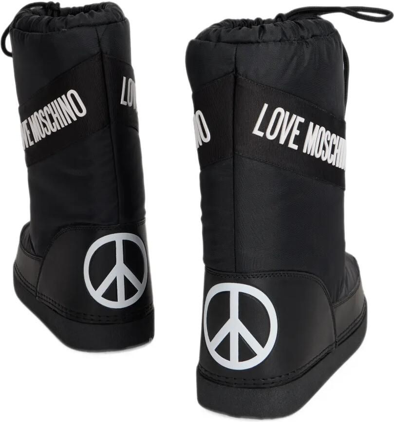 Love Moschino logo-embellishment heart-patch boots Zwart - Foto 3