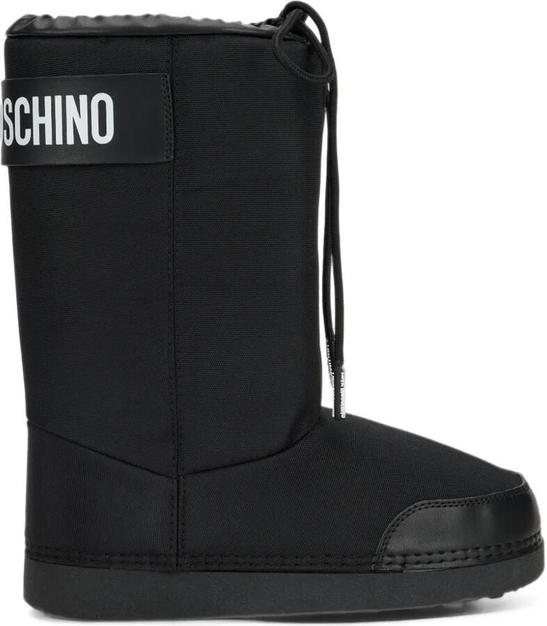Love Moschino logo-print boots Zwart