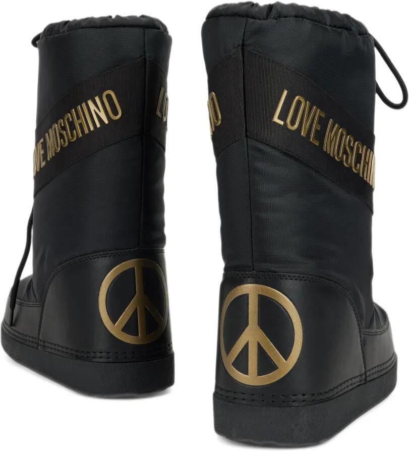Love Moschino logo-print drawstring boots Zwart - Foto 2