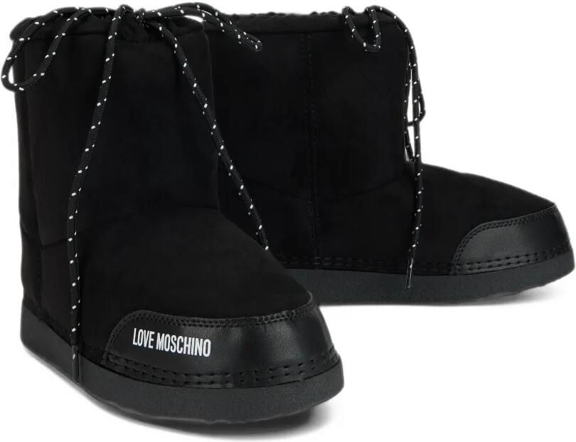 Love Moschino logo-print lace-up boots Zwart - Foto 3