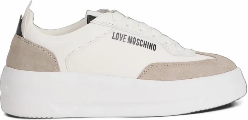 Love Moschino Sneakers met logoprint Wit
