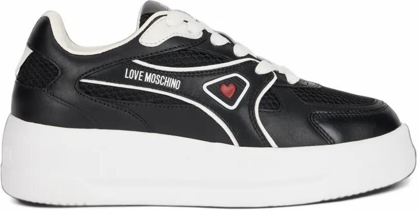 Love Moschino Sneakers met logoprint Zwart