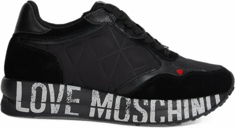 Love Moschino logo-print sneakers Zwart