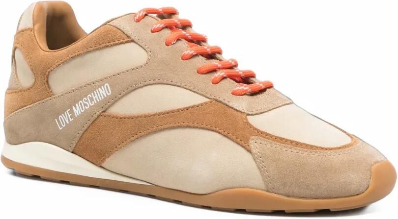 Love Moschino Low25 logo-print panelled sneakers Beige - Foto 3