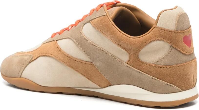 Love Moschino Low25 logo-print panelled sneakers Beige - Foto 2