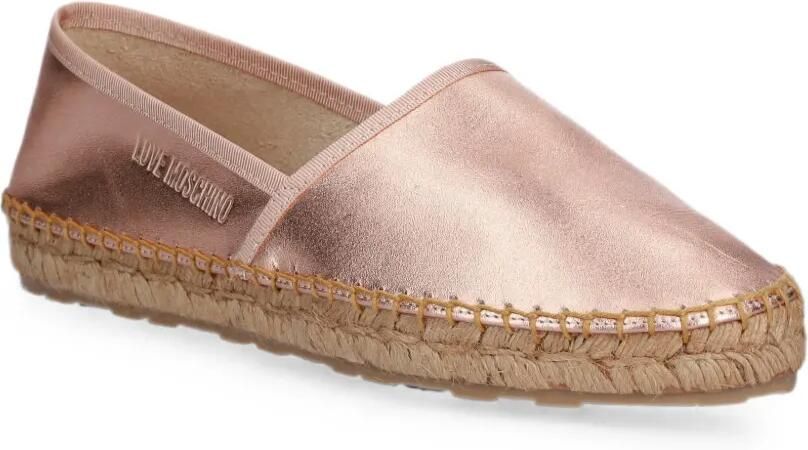 Love Moschino Metallic espadrilles met logo-reliëf Roze - Foto 2