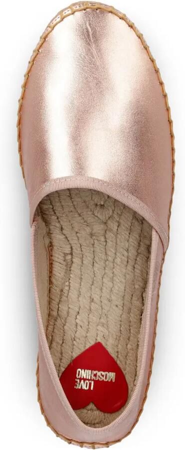 Love Moschino Metallic espadrilles met logo-reliëf Roze - Foto 3