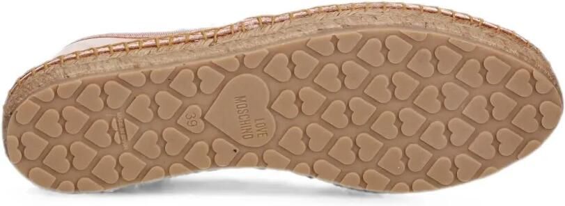 Love Moschino Metallic espadrilles met logo-reliëf Roze - Foto 5