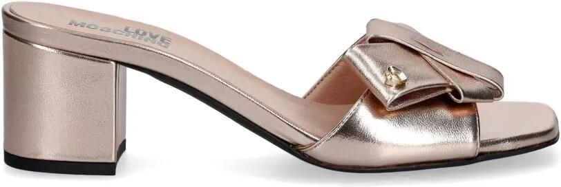 Love Moschino Metallic sandalen met strik Roze
