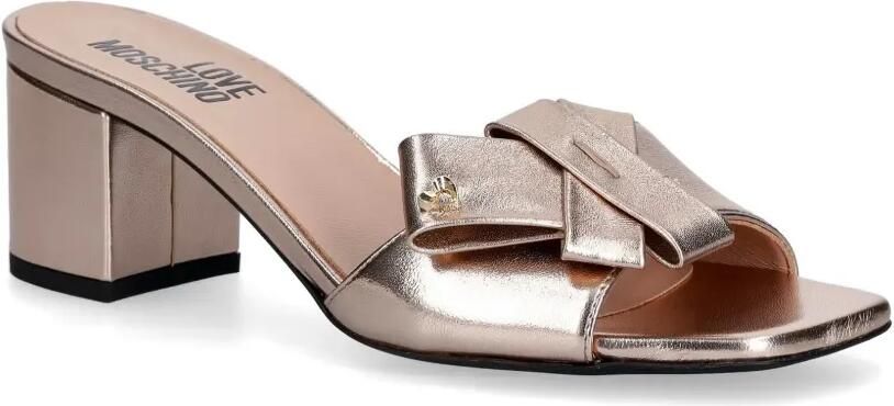 Love Moschino Metallic sandalen met strik Roze - Foto 3