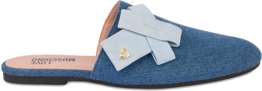 Love Moschino Muiltjes met strikdetail Blauw