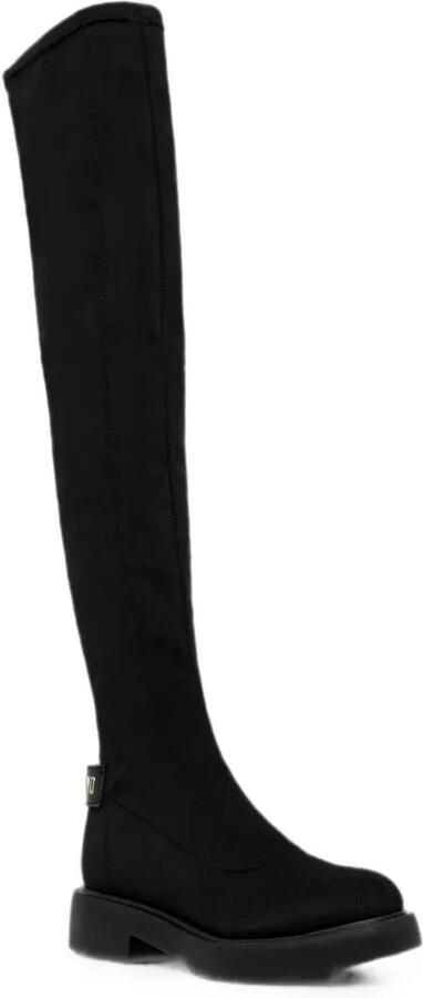 Love Moschino Overknee laarzen met logoplakkaat Zwart - Foto 3