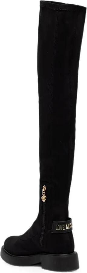 Love Moschino Overknee laarzen met logoplakkaat Zwart - Foto 5