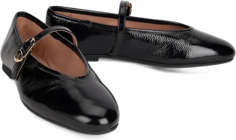Love Moschino patent-leather ballet flats Zwart - Foto 3
