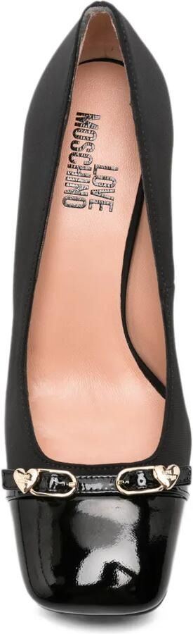 Love Moschino patent-panel heart-detail pumps Zwart - Foto 4