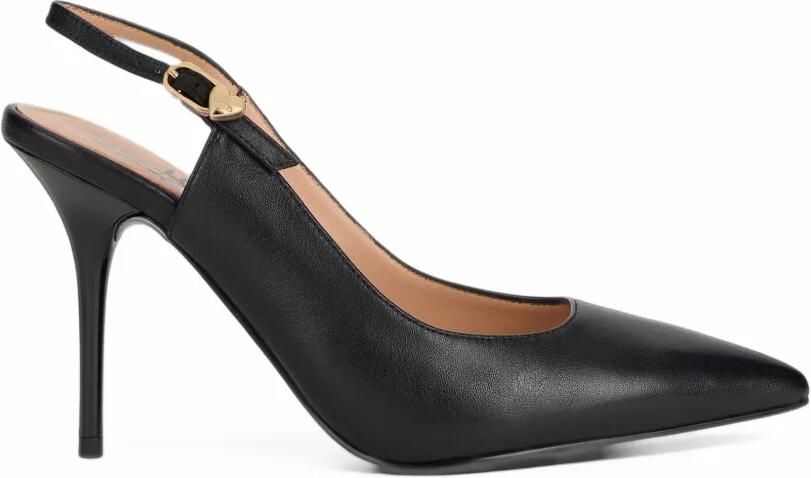 Love Moschino pointed-toe slingback heeled pumps Zwart