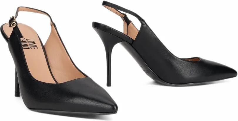 Love Moschino pointed-toe slingback heeled pumps Zwart - Foto 3
