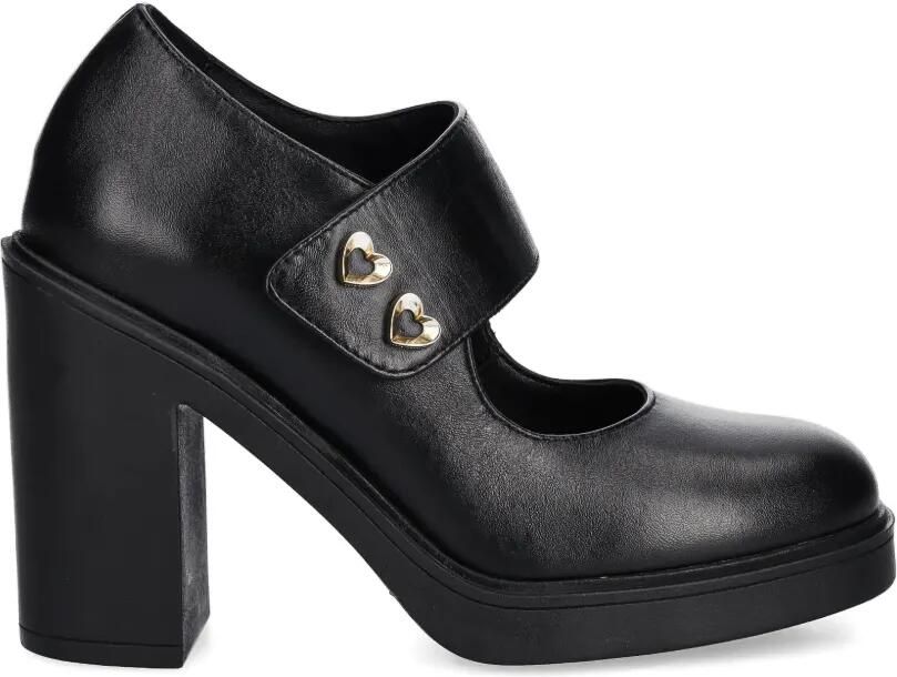 Love Moschino Pumps met hartdetail en hak Zwart