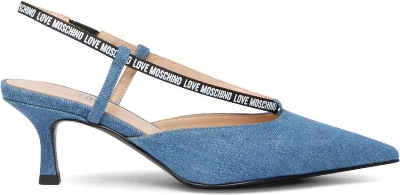 Love Moschino Pumps met puntige neus Blauw