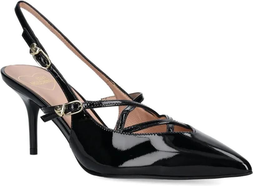 Love Moschino Pumps met puntige neus en bandjes Zwart - Foto 3