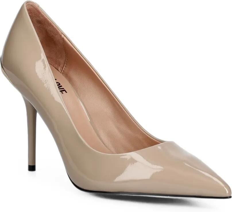 Love Moschino Pumps met puntige neus en gegraveerd logo Beige - Foto 2