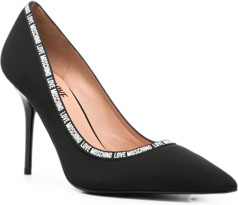 Love Moschino Pumps met puntige neus en logo-detail Zwart - Foto 2
