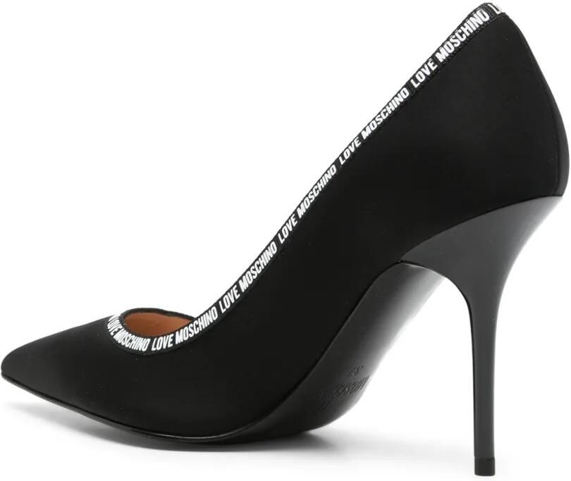 Love Moschino Pumps met puntige neus en logo-detail Zwart - Foto 3