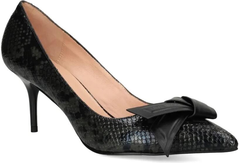 Love Moschino Pumps met slangen-effect en strik Zwart - Foto 3