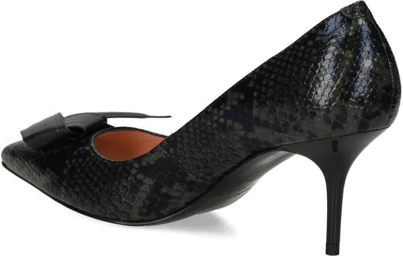 Love Moschino Pumps met slangen-effect en strik Zwart - Foto 4