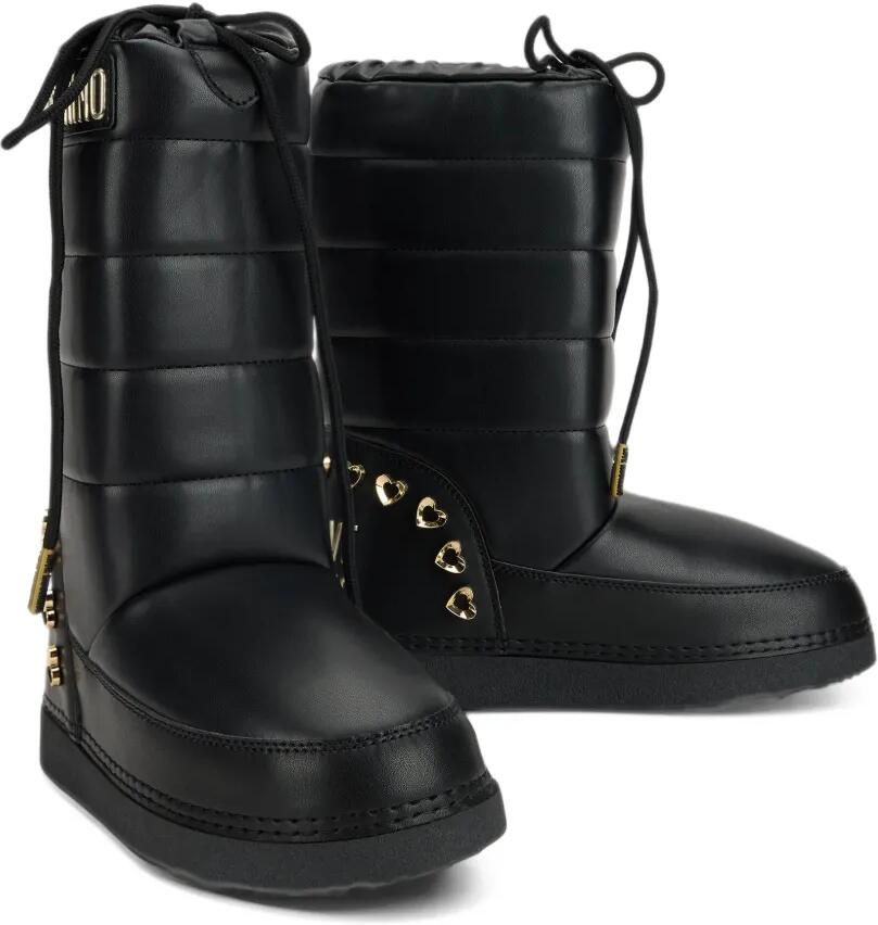 Love Moschino Gewatteerde laarzen verfraaid met hart Zwart - Foto 3