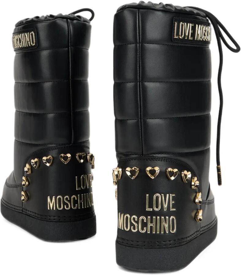 Love Moschino Gewatteerde laarzen verfraaid met hart Zwart - Foto 2