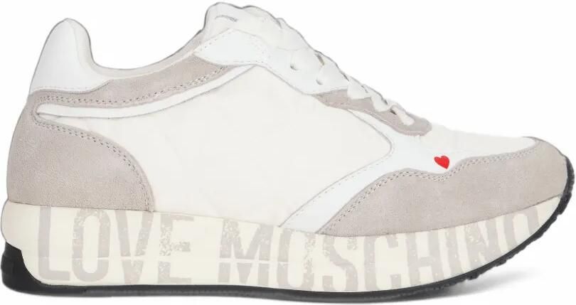 Love Moschino Sneakers met gewatteerd vlak Wit