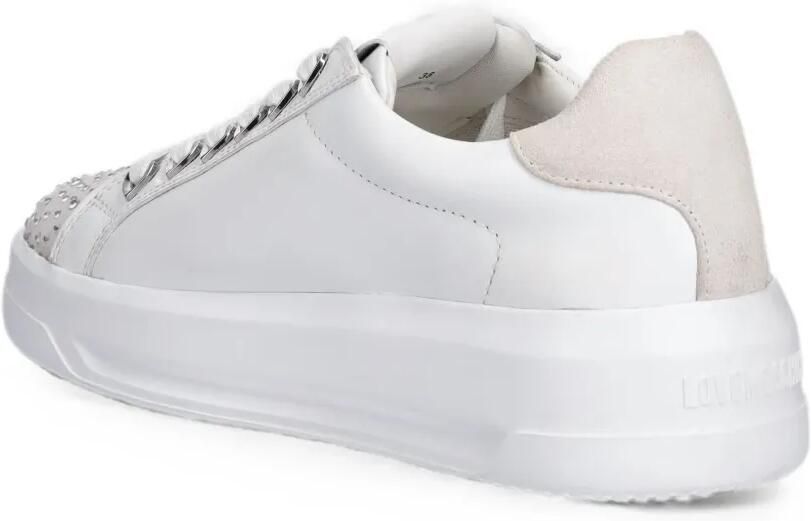 Love Moschino rhinestone-embellished sneakers Wit