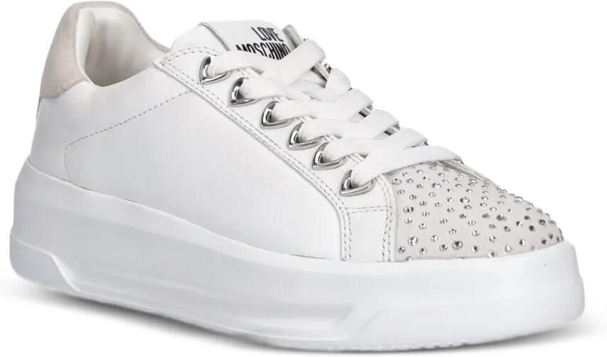 Love Moschino rhinestone-embellished sneakers Wit - Foto 2