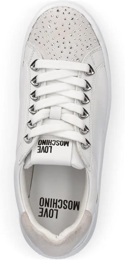 Love Moschino rhinestone-embellished sneakers Wit - Foto 3
