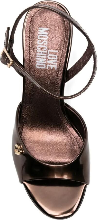 Love Moschino Sandalen met enkelbandjes Bruin - Foto 4
