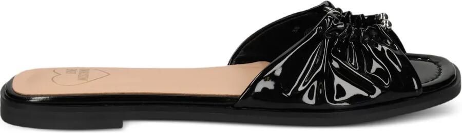 Love Moschino Sandalen met gesmockt detail Zwart