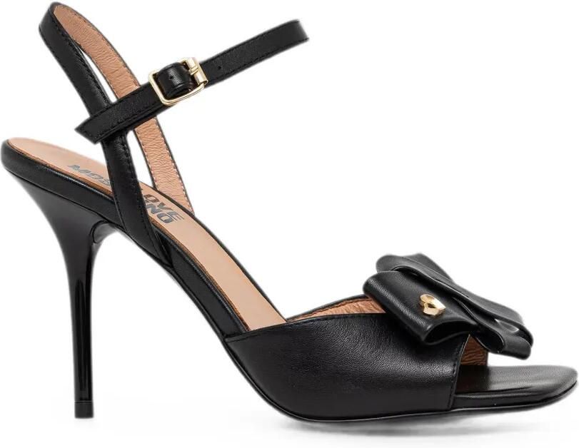 Love Moschino Sandalen met gespsluiting en strik-detail Zwart