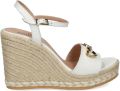 Love Moschino Sandalen met hartplakkaat en sleehak Wit - Wit