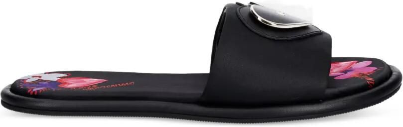 Love Moschino Sandalen met hartplakkaat Zwart