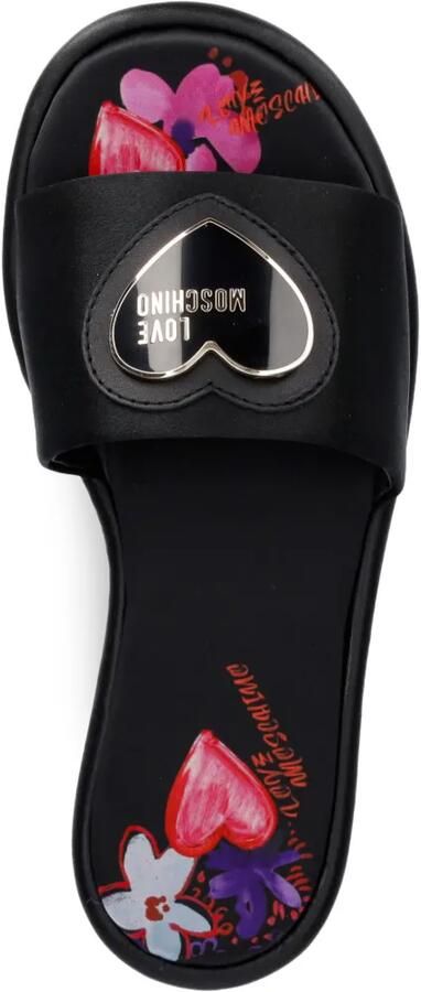 Love Moschino Sandalen met hartplakkaat Zwart - Foto 2