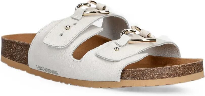 Love Moschino Sandalen met hartvormige gesp Beige - Foto 4